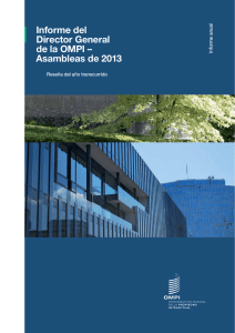 Informe del Director General de la OMPI – Asambleas de 2013