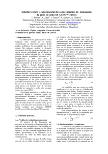 " Estudio teórico y experimental de los mecanismos de atenuación de guías de onda rib ARROW curvas"