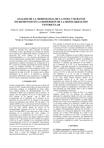 " Análisis de la morfologíia de la onda T durante incrementos en la dispersión de la repolarización ventricular"