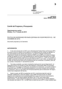 S Comité del Programa y Presupuesto Vigesimotercera sesión