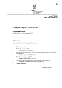 S Comité del Programa y Presupuesto Decimosexta sesión