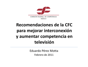 Recomendaciones de la CFC para mejorar interconexión y aumentar competencia en