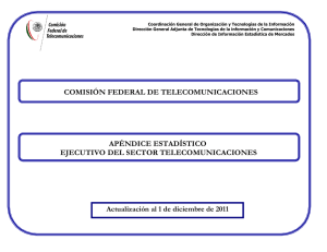 Apéndice estadístico ejecutivo del sector telecomunicaciones