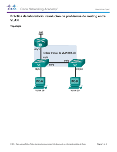 Práctica de laboratorio: resolución de problemas de routing entre VLAN