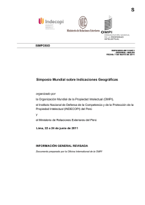 S Simposio Mundial sobre Indicaciones Geográficas