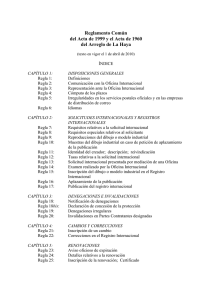 Reglamento Común del Acta de 1999 y el Acta de 1960