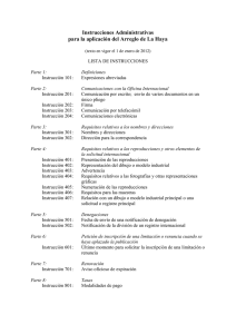 Instrucciones Administrativas para la aplicación del Arreglo de La Haya