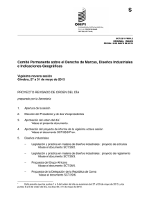 S Comité Permanente sobre el Derecho de Marcas, Diseños Industriales