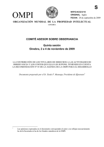 OMPI S COMITÉ ASESOR SOBRE OBSERVANCIA Quinta sesión