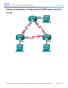 Práctica de laboratorio: Configuración de EIGRP básico para IPv4
