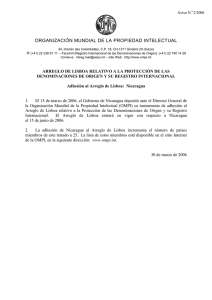 ORGANIZACIÓN MUNDIAL DE LA PROPIEDAD INTELECTUAL Aviso N. 2/2006 ‡