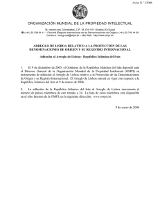 ORGANIZACIÓN MUNDIAL DE LA PROPIEDAD INTELECTUAL Aviso N. 1/2006