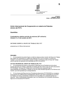 S Unión Internacional de Cooperación en materia de Patentes (Unión del PCT) Asamblea