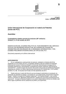 S Unión Internacional de Cooperación en materia de Patentes (Unión del PCT) Asamblea