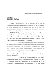 Resolución N° 036-006 de URSEA del 10-11-06