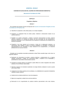 Ley 15.509- Convenio de Ejecución del Acuerdo de Interconexión Energética. Argentina – Uruguay. 12-02- 1974.