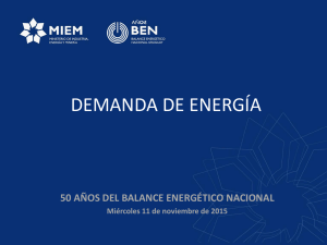 DEMANDA DE ENERGÍA 50 AÑOS DEL BALANCE ENERGÉTICO NACIONAL