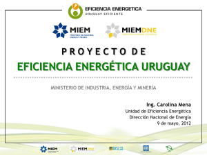 EFICIENCIA ENERGÉTICA URUGUAY Ing. Carolina Mena