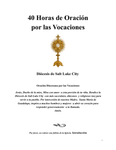 40 Hours of Devotion for Vocations-Letter Size Espanol
