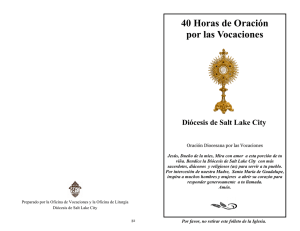 40 Hours Devotion Worship Booklet-Spanish
