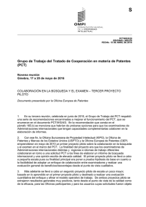 S Grupo de Trabajo del Tratado de Cooperación en materia de... (PCT) Novena reunión