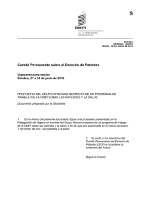 S Comité Permanente sobre el Derecho de Patentes Vigesimocuarta sesión