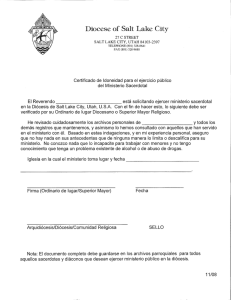 Certificado de ldoneidad para el ejercicio publico del Ministerio Sacerdotal