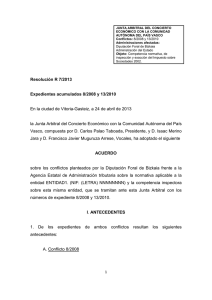 Resolución Junta Arbitral del País Vasco 7/2013, de 24 de abril de 2013