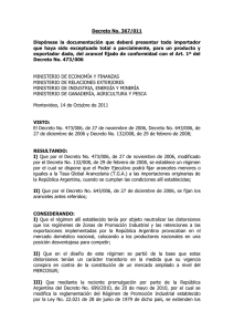Decreto Nº 367 de 2011