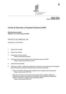 S Comité de Desarrollo y Propiedad Intelectual (CDIP) Decimotercera sesión