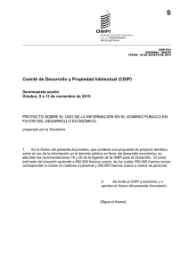 S Comité de Desarrollo y Propiedad Intelectual (CDIP) Decimosexta sesión