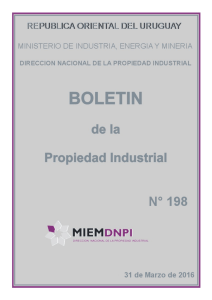 Boletín de la Propiedad Industrial N° 198
