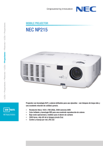 NEC NP215 MOBILE PROJECTOR Proyectores •