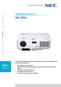 NEC NP52 PREMIUM MOBILE PROJECTOR Proyectores •