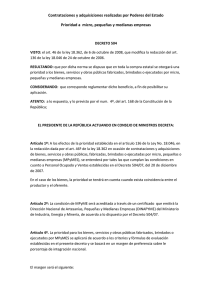 Decreto Nº 504 de 2007 - Categorización de Micro, Pequeñas y Medianas Empresas