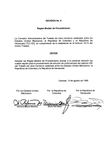 Mod~lo La Comisión Administradora del Tratado de Libre Comercio celebrado entre los Estados Unidos Mexicanos, la República de Colombia