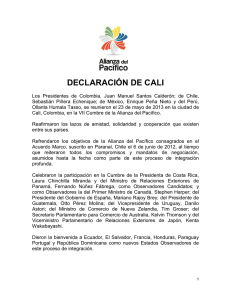 VII Summit Cali Declaration s