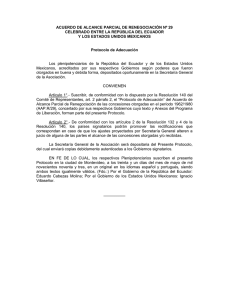 ACUERDO DE ALCANCE PARCIAL DE RENEGOCIACIÓN Nº 29