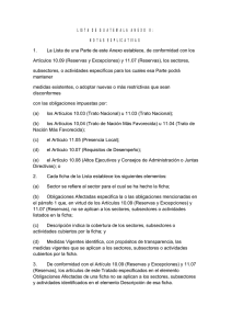 LISTA DE GUATEMALA ANEXO II : NOTAS EXPLICATIVAS 1.