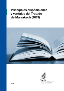 Principales disposiciones y ventajas del Tratado de Marrakech (2013) 2016