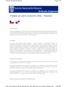 Tratado de Libre Comercio Chile - Panamá Page 1 of 2