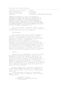 Decisión Nº 1/2003 del Consejo de Asociación UE-Chile, relativa a los reglamentos internos del Consejo de Asociación, del Comité de Asociación y de los Comités Especiales, su Anexo y sus Apéndices I y II