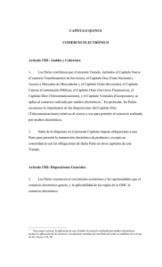 CAPÍTULO QUINCE  COMERCIO ELECTRÓNICO Artículo 1501: Ámbito y Cobertura