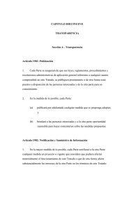 CAPITULO DIECINUEVE  TRANSPARENCIA Sección A - Transparencia