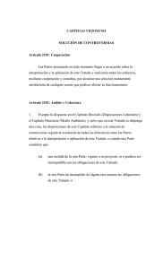 CAPÍTULO VEINTIUNO  SOLUCIÓN DE CONTROVERSIAS Artículo 2101: Cooperación