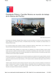 Países de Alianza del Pacífico (Chile, Colombia, Perú y México) acordaron cerrar el acuerdo arancelario que se aplicaría entre los países miembros, antes del 31 de marzo de este año