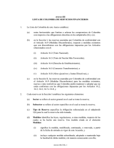 Lista de Colombia de Servicios Financieros