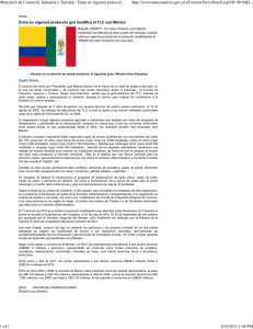 Protocolo modificatorio al TLC Colombia-M xico entra en vigor