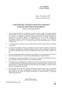 Consejo Conjunto UE-México - III Reunión