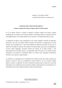 Consejo Conjunto UE-México - I Reunión